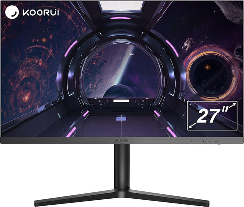 FHD 27 Inch Monitor, Fast IPS Screen (1920 * 1080P, 165HZ 1Ms, DCI-P3 90%, DP 1.2+HDM I.4+Type-C Autdio, 300Cd/㎡), Rotating Stand, Narrow Bezel on Three Sides, Black Blue