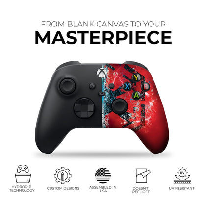 Original X-Box Modded Controller Special Edition Customized Compatible with X-Box One S/X-Box Series X/S & Windows 10 Made with Advanced Hydrodip Print Technology (Not Just a Skin)